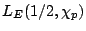 $L_E(1/2,\chi_p)$
