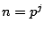 $n=p^j$