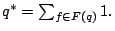$q^*=\sum_{f\in F(q)} 1.$