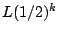 $L(1/2)^k$