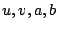 $u,v,a,b$