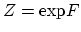 $ Z=\mathrm{exp} F$