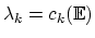 $ \lambda_k = c_k(\mathbb{E})$