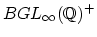 $ BGL_\infty(\mathbb{Q})^+$