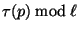 $ \tau(p) \bmod \ell$