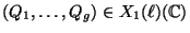 $ (Q_1,\dots,Q_g) \in X_1(\ell)(\mathbb{C})$