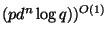 $ (pd^n\log q))^{O(1)}$