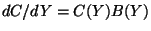 $ dC/dY=C(Y)B(Y)$