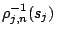 $ \rho_{j,n}^{-1}(s_j)$