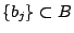 $ \{b_j\} \subset B$