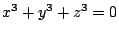 $ x^3+y^3+z^3=0$
