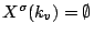 $ X^\sigma(k_v) = \emptyset$