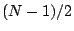 $ (N-1)/2$