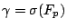$ \gamma = \sigma(F_p)$