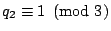 $ q_2 \equiv 1 \pmod{3}$