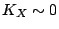 $ K_X \sim 0$