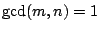 $ \gcd(m,n)=1$
