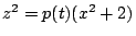 $ z^2=p(t)(x^2+2)$