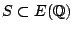 $ S \subset E(\mathbb{Q})$