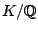 $ K/\mathbb{Q}$