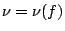 $ \nu=\nu(f)$