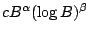 $ c B^\alpha
(\log B)^\beta$