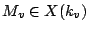 $ M_v \in X(k_v)$