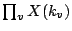 $ \prod_v X(k_v)$