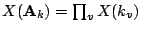 $ X(\mathbf A_k)=\prod_v X(k_v)$