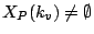 $ X_P(k_v) \neq \emptyset$