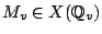 $ M_v \in X(\mathbb{Q}_v)$