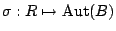 $\sigma:{\mathbb R}\mapsto{\rm Aut}(B)$