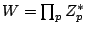 $W=\prod_p {\mathbb Z}_p^*$