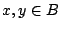 $x,y\in B$