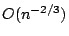 $O(n^{-2/3})$