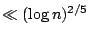 $\ll(\log n)^{2/5}$