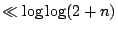 $\ll\log\log(2+n)$