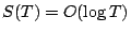 $S(T)=O(\log T)$