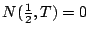 $N(\frac12 ,T)=0$