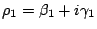 $\rho_1=\beta_1+i\gamma_1$